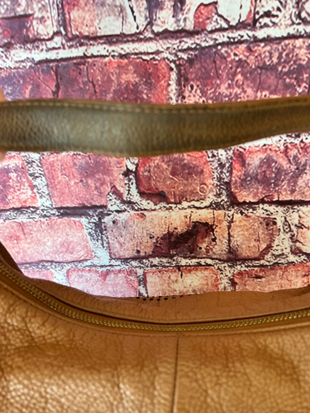 Tory Burch Kipp Perforated Logo Hobo Bag - Pebbled Tan Leather - Picture 7 of 13